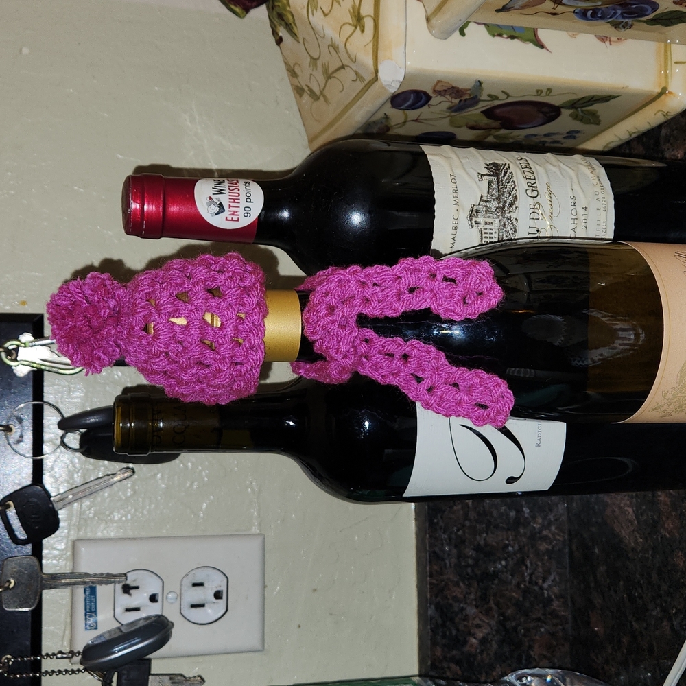 Wine bottle beanie scarf